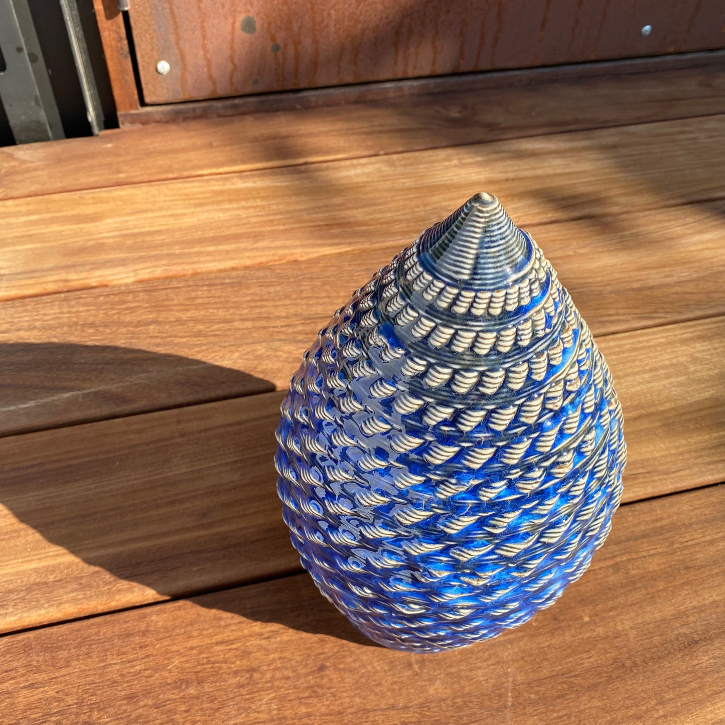 Enclave Vessel - Indigo Rivers with Ancient Jasper Inside