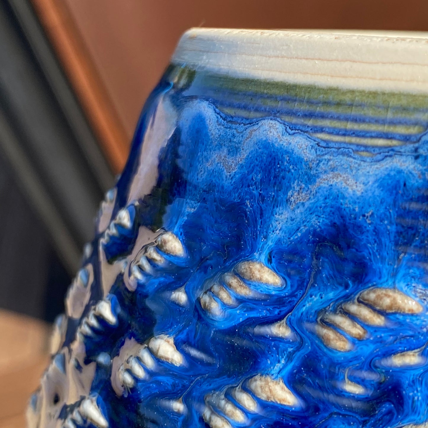 Enclave Vessel - Indigo Rivers with Ancient Jasper Inside
