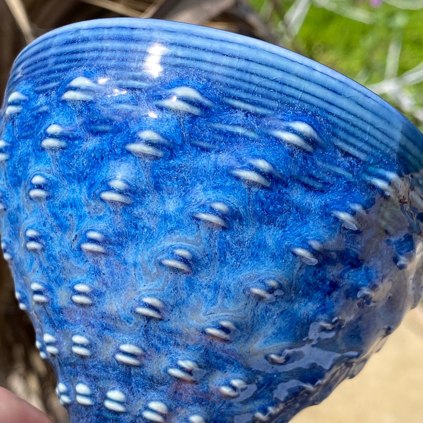 Libation of the Gods Goblet - Indigo and Celadon