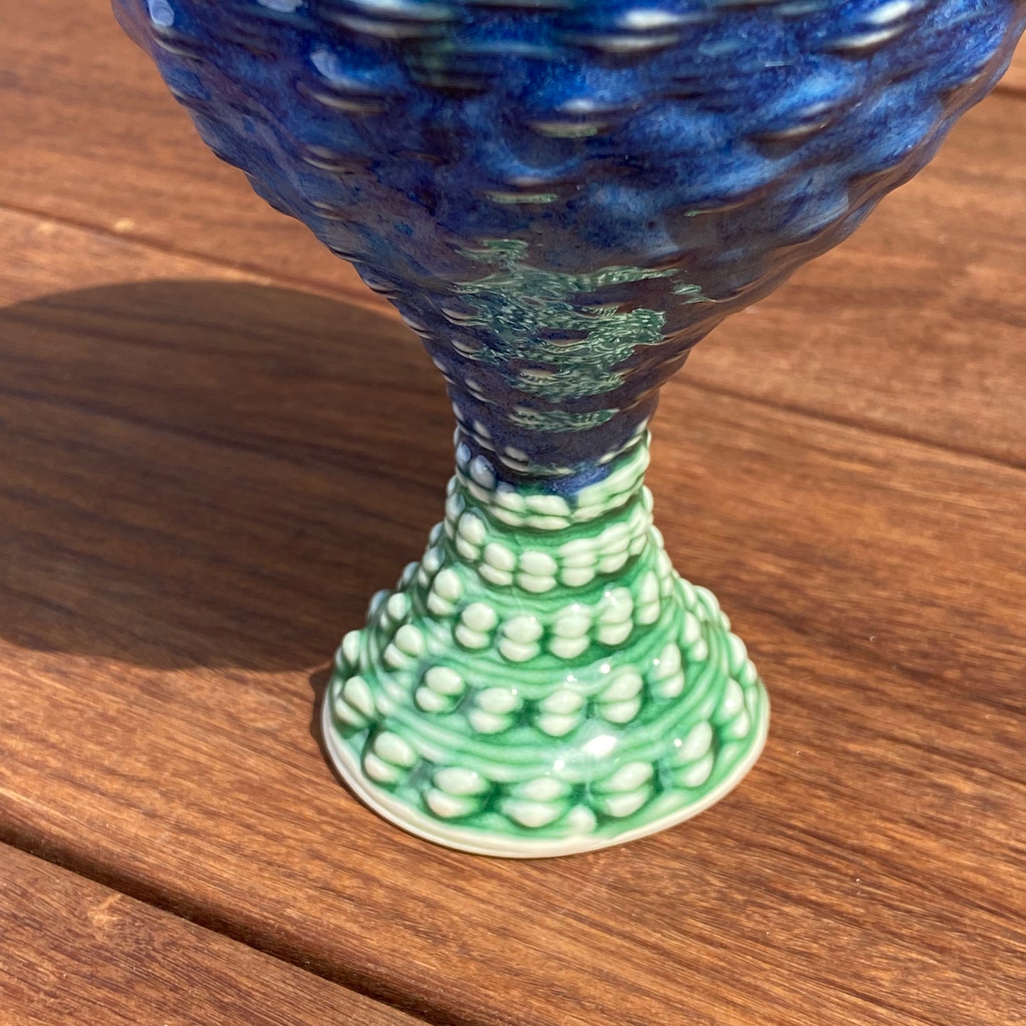 Libation of the Gods Goblet - Indigo and Celadon