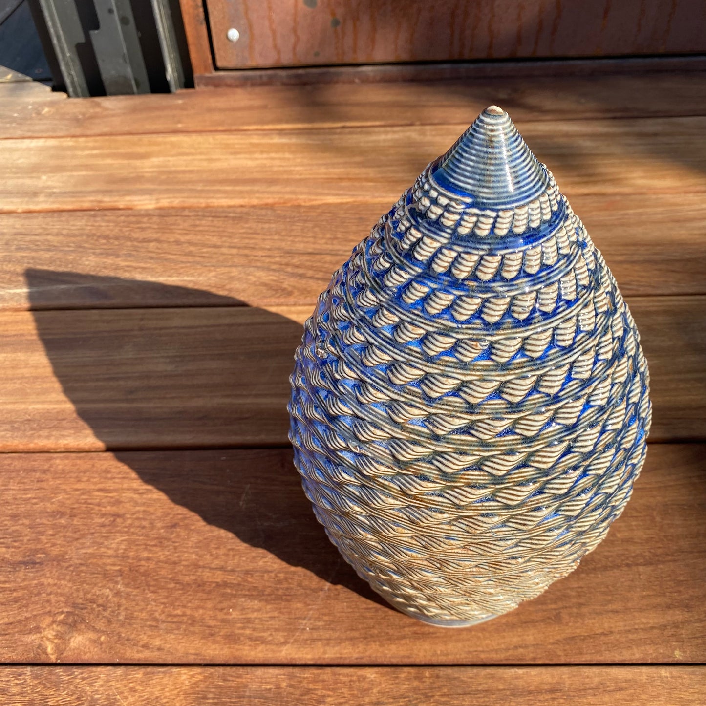 Enclave Vessel - Indigo Rivers with Ancient Jasper Inside
