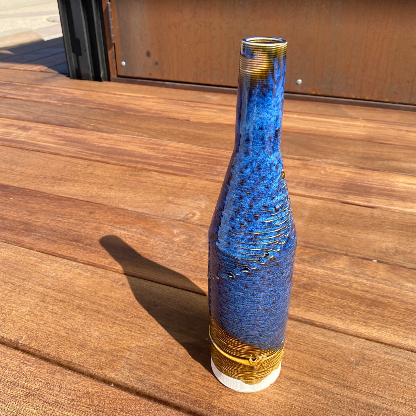Giving Bottle - Amber and Indigo Two