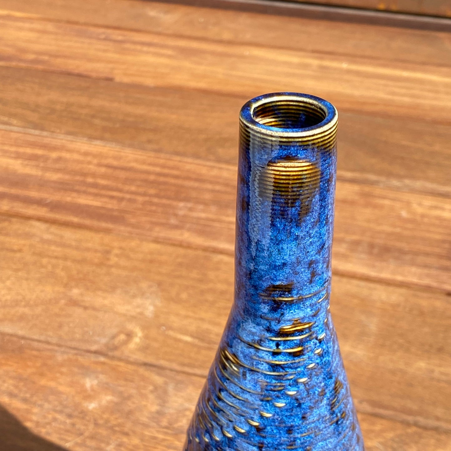 Giving Bottle - Amber and Indigo Two