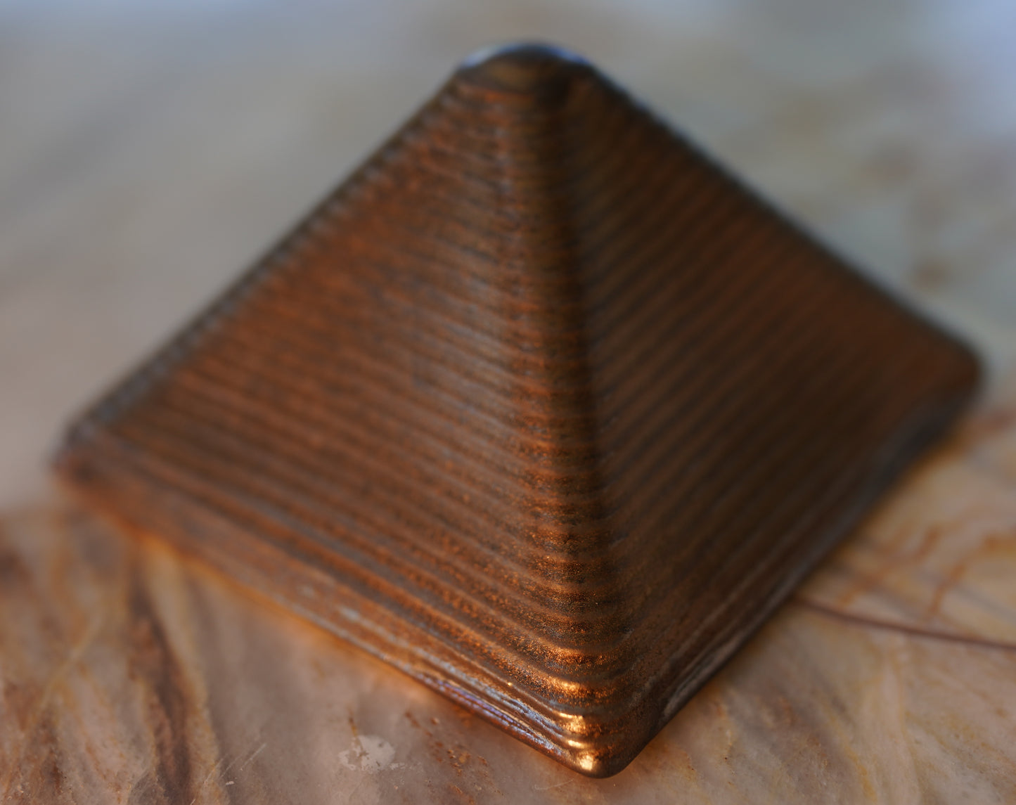 Mini Gold Pyramid Study -- 100x100mm, 50mm tall