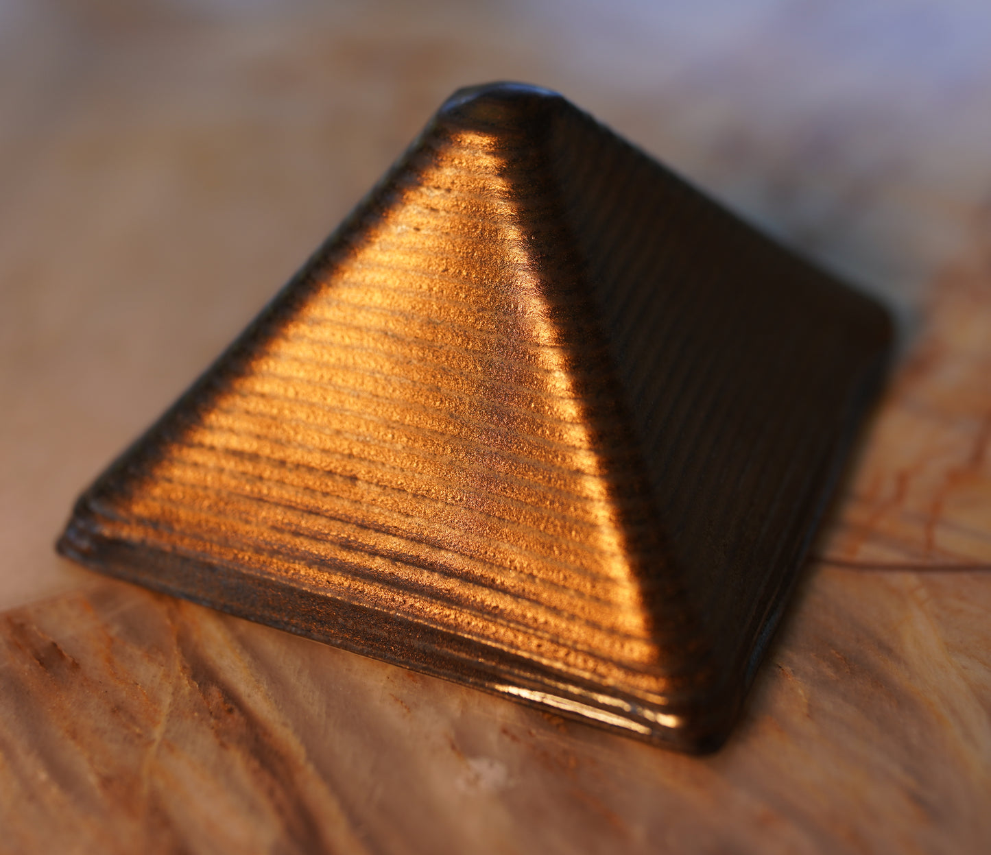 Mini Gold Pyramid Study -- 100x100mm, 50mm tall